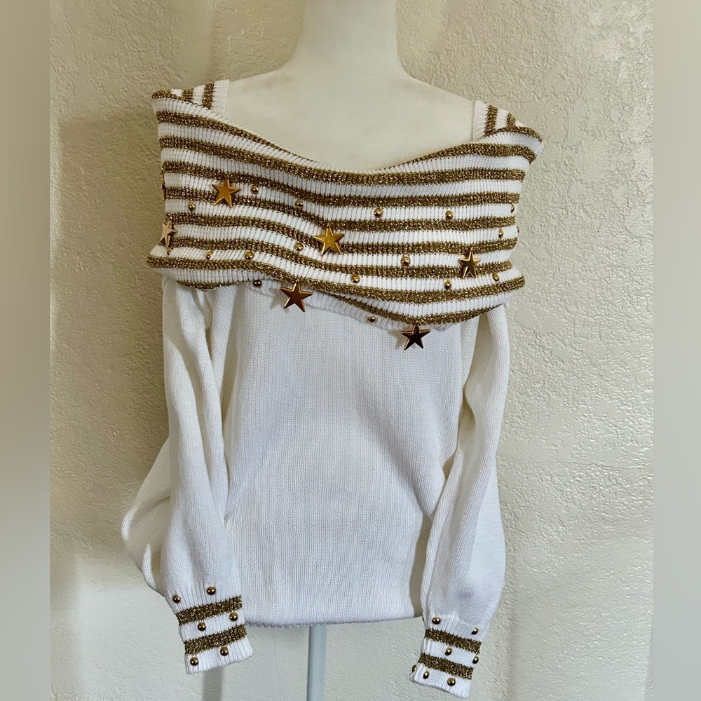 Suzy T star sweater XL